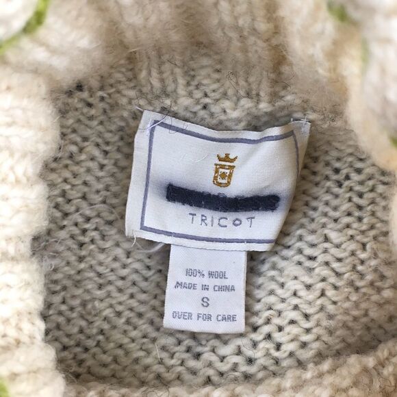 Vintage 1990s Chunky Snowflake Tunic Sweater S - Picture 2 of 6